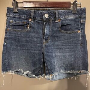 American Eagle midi Jean shorts size 8 super stretch